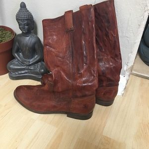 Frye mid leather boots